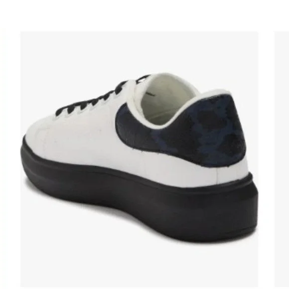 Size 11 Low Top Sneaker Platform Sneaker Black & White Platform 11M Lace Up New - Picture 3 of 5